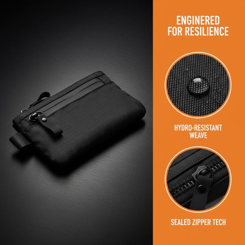 Edc Concealed Carry - Taktische Wasserdichte Kleine Münzbörse RFID-Blockierung Kreditkartenhalter