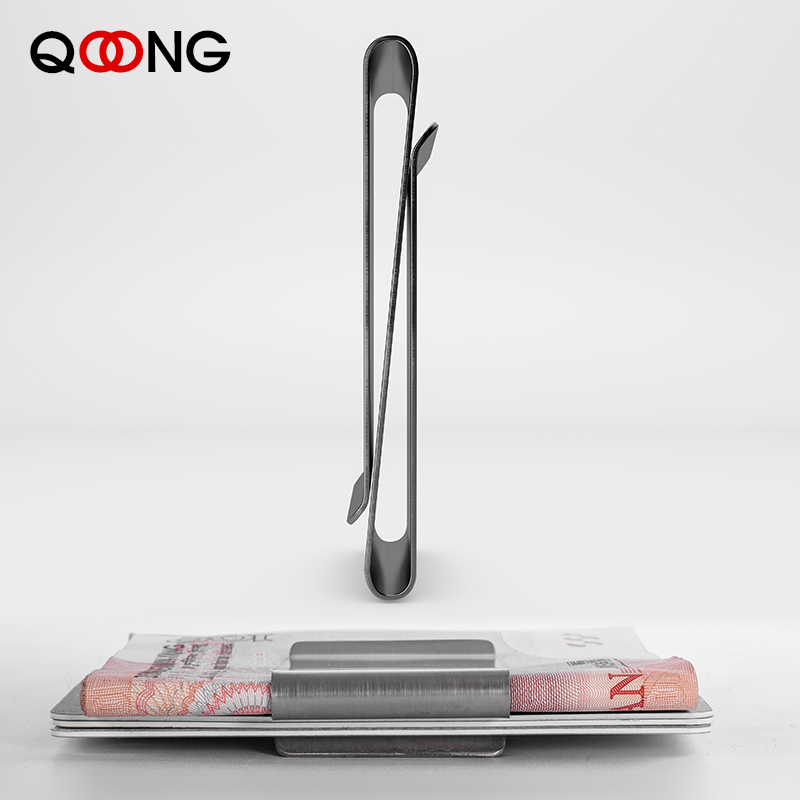 Money Clip Magnetic - QOONG Edelstahl Schlank Doppelseitige Männer Frauen