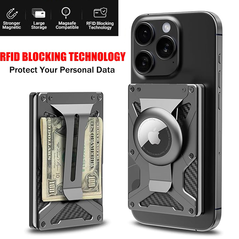 Money Clip Magnetic - Magnetische Handy-Geldbörse kompatibel mit Apple MagSafe-Metall-Kartenhalter