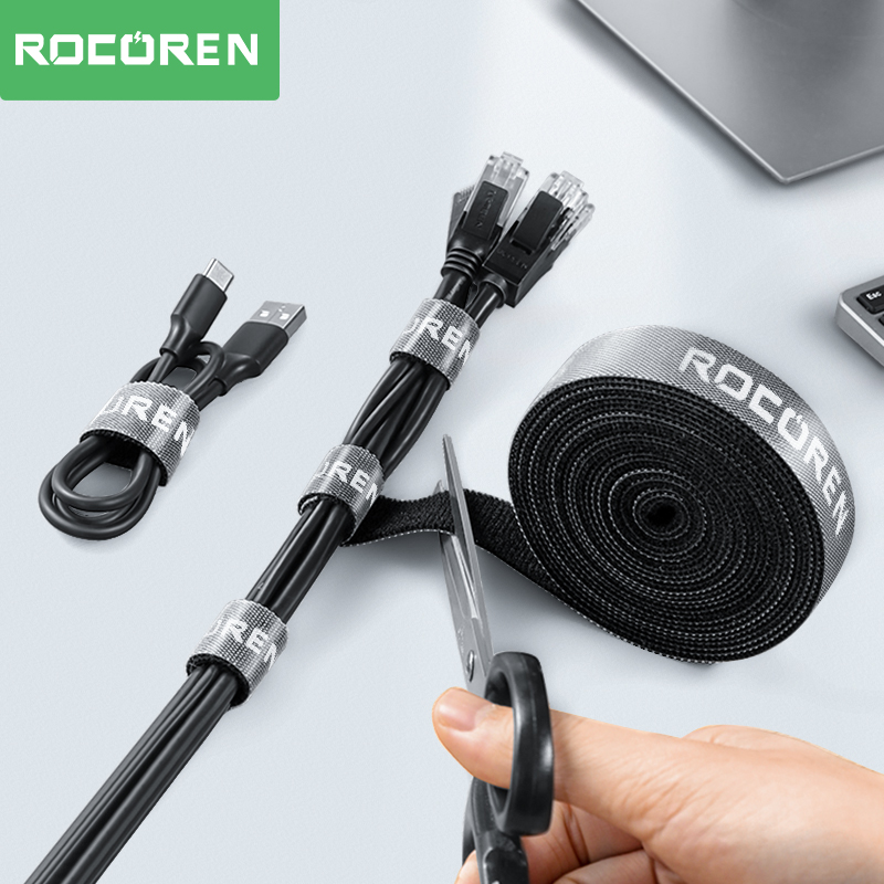 Gear Tie Reusable - Rocoren Kabel-Organizer, abnehmbare Kabelbinder, frei zuschneidbare