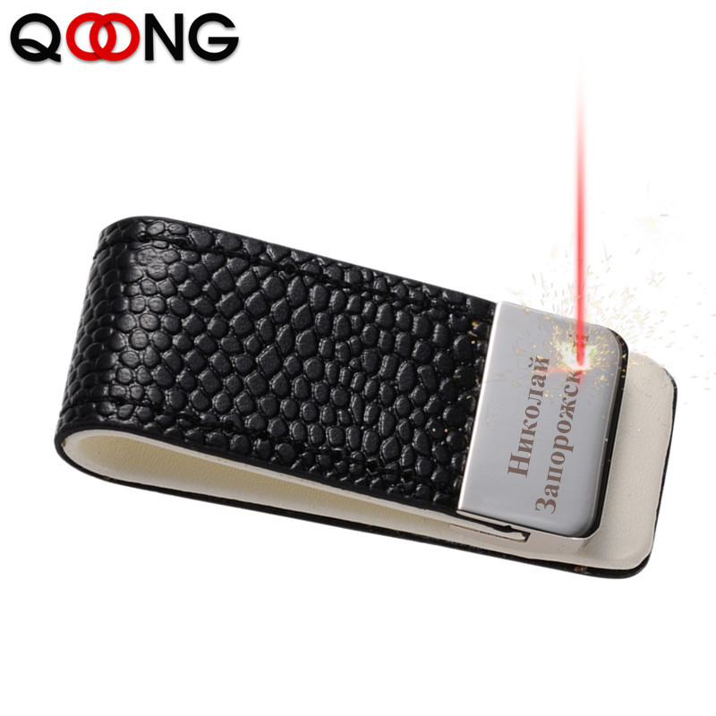 Money Clip Magnetic - QOONG Geldscheinklammer, Bargeldklemmenhalter, tragbar, Leder, schlanke